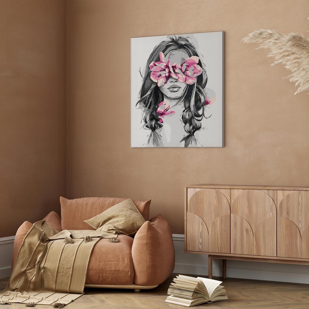 Obraz do samodzielnego malowania - Kwiaty na oczach