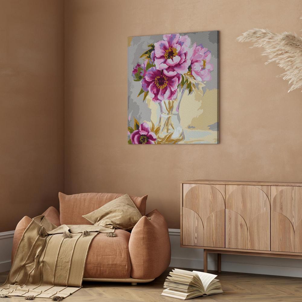 Obraz do samodzielnego malowania - Kwiaty w wazonie