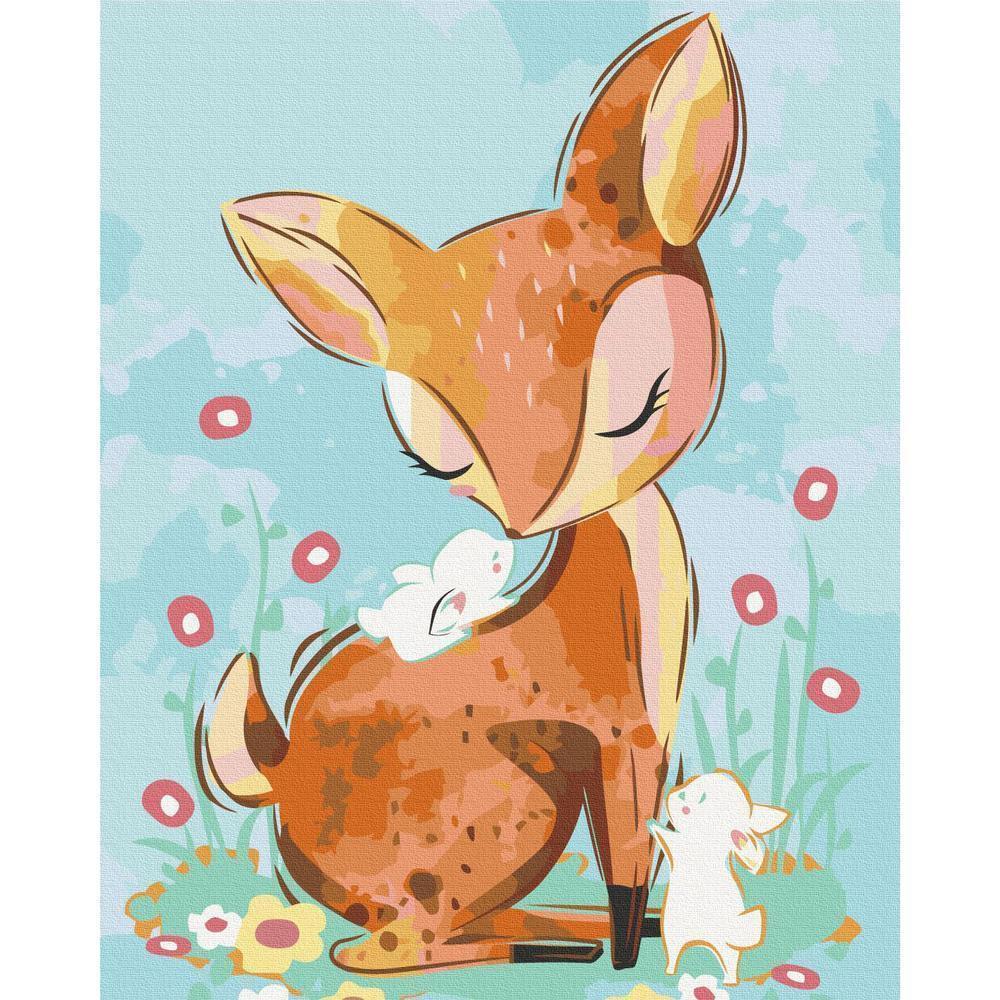 Obraz do samodzielnego malowania - Łania na łące