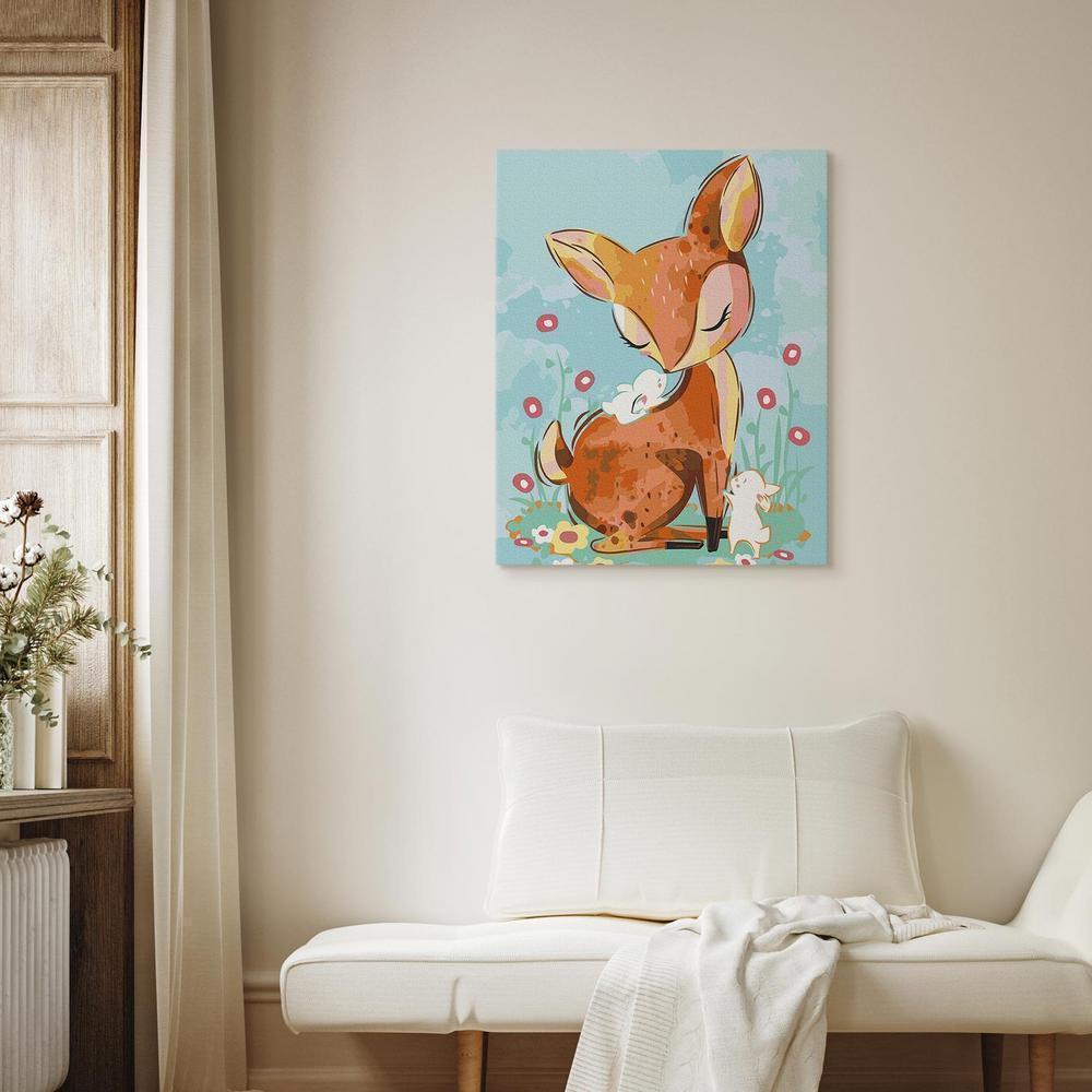 Obraz do samodzielnego malowania - Łania na łące