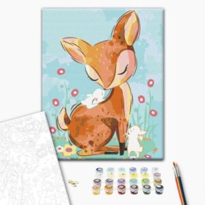 Obraz do samodzielnego malowania - Łania na łące