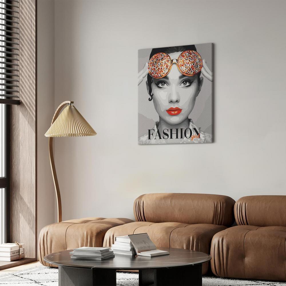 Obraz do samodzielnego malowania - Modna dziewczyna