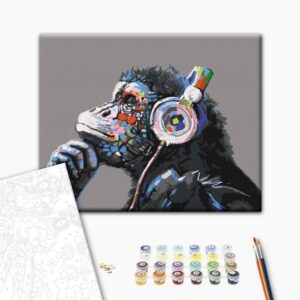 Obraz do samodzielnego malowania - Muzykalna małpa