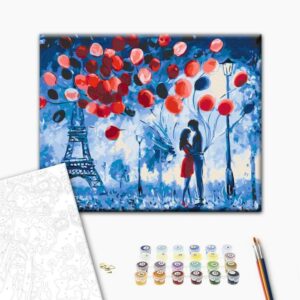 Obraz do samodzielnego malowania - Noc w Paryżu