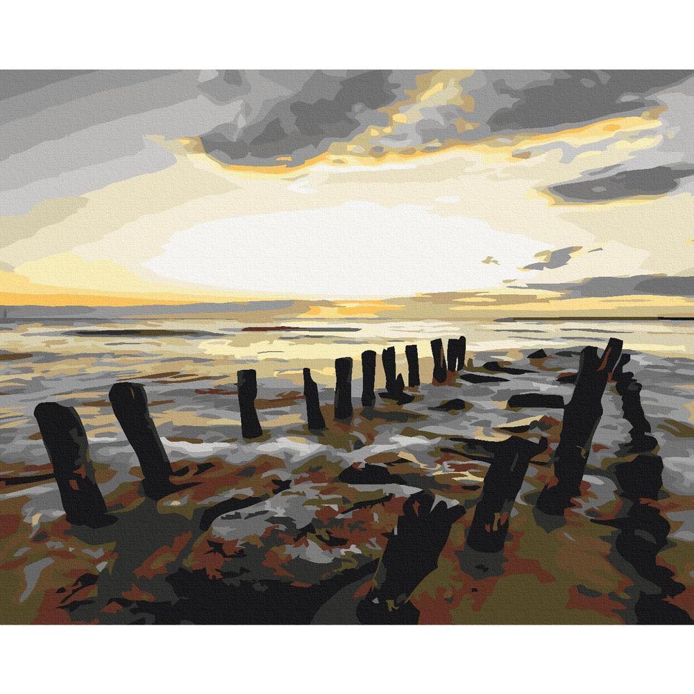 Obraz do samodzielnego malowania - Plaża (wschód słońca)