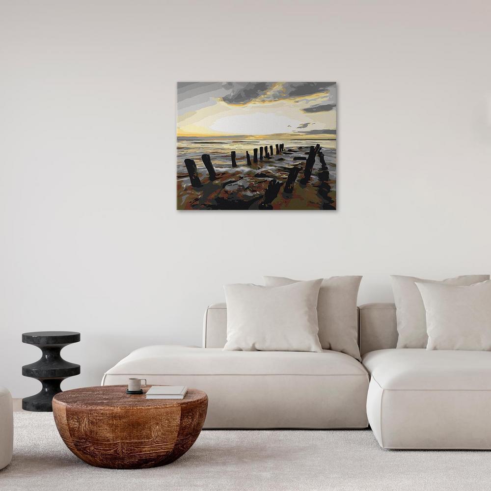 Obraz do samodzielnego malowania - Plaża (wschód słońca)