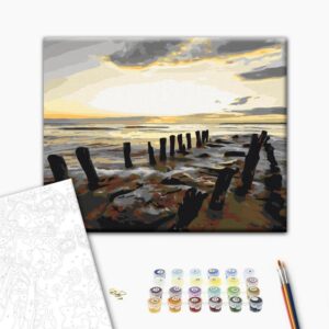 Obraz do samodzielnego malowania - Plaża (wschód słońca)