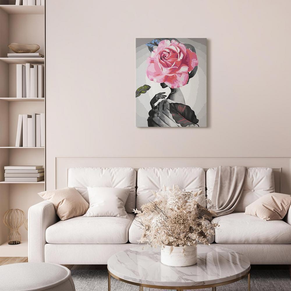 Obraz do samodzielnego malowania - Róża i futro