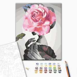 Obraz do samodzielnego malowania - Róża i futro