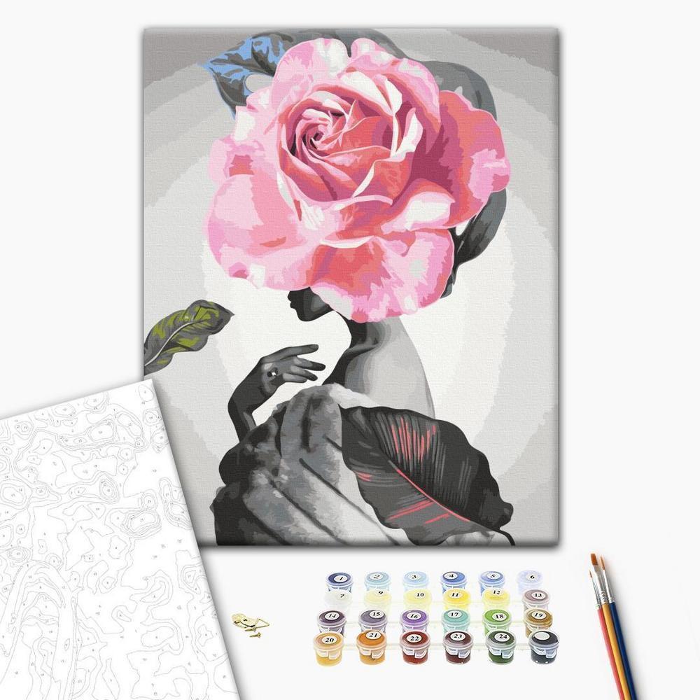 Obraz do samodzielnego malowania - Róża i futro