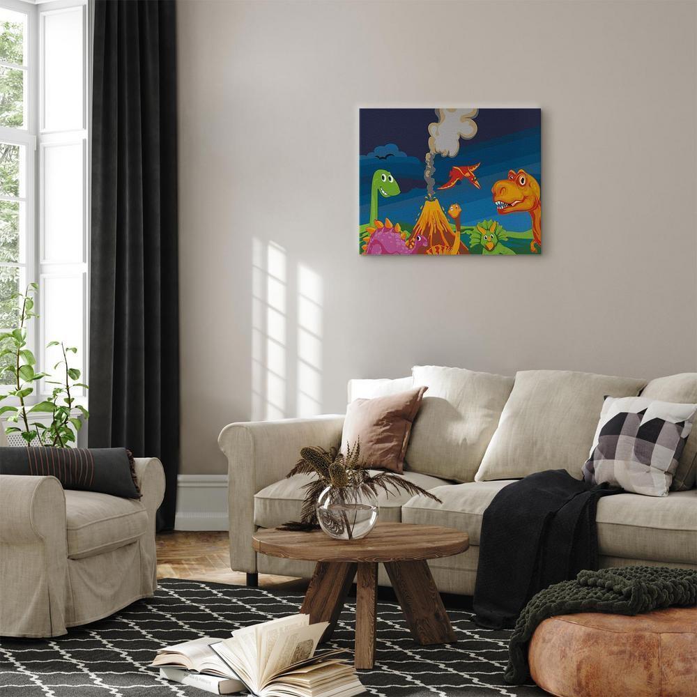 Obraz do samodzielnego malowania - Świat dinozaurów