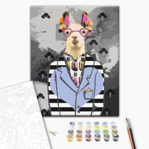 Obraz do samodzielnego malowania - Szalona alpaka