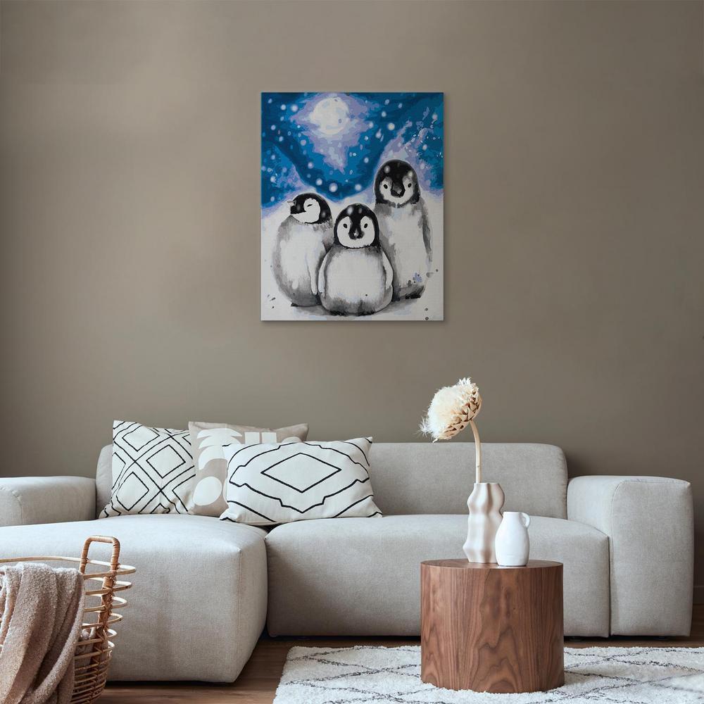 Obraz do samodzielnego malowania - Trzy pingwiny