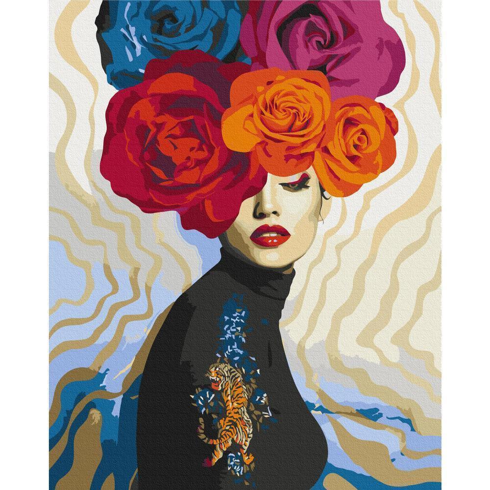 Obraz do samodzielnego malowania - Tygrys na ramieniu