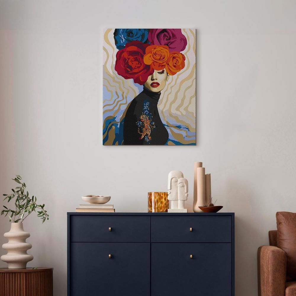 Obraz do samodzielnego malowania - Tygrys na ramieniu