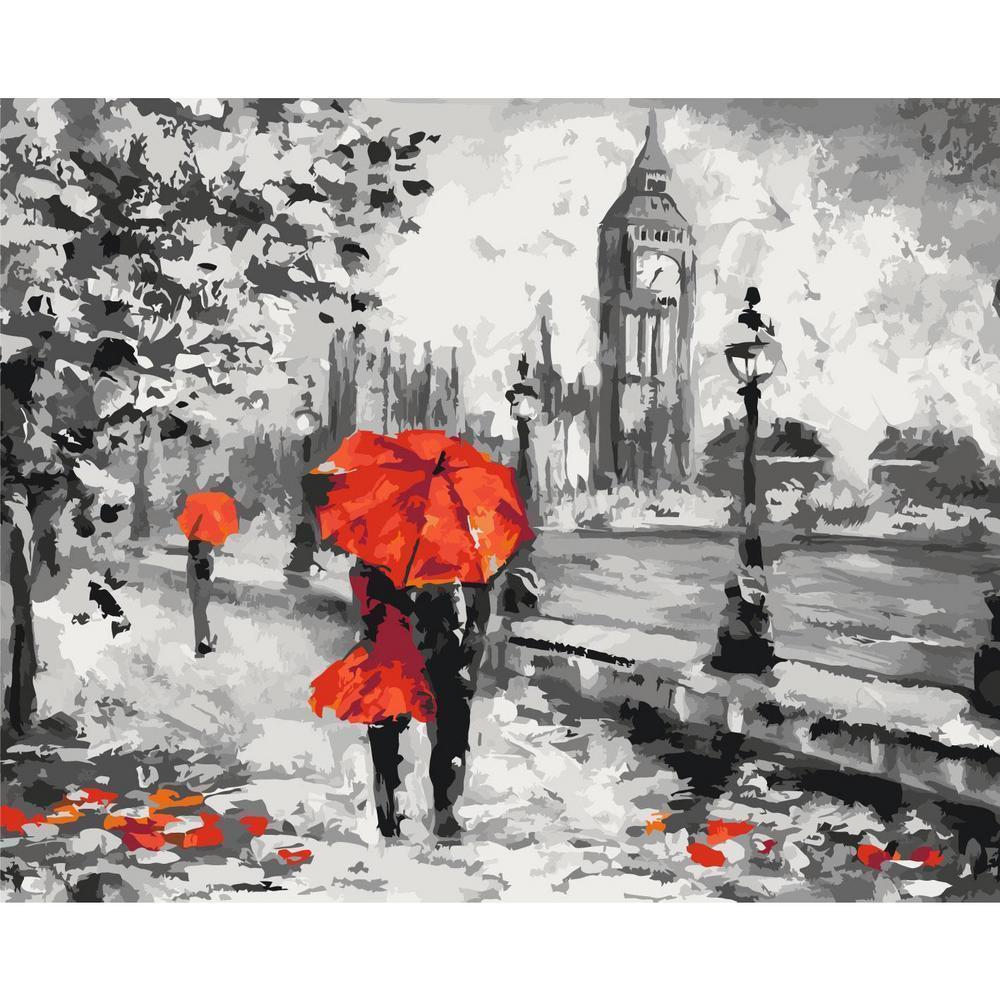 Obraz do samodzielnego malowania - Zakochani w Londynie