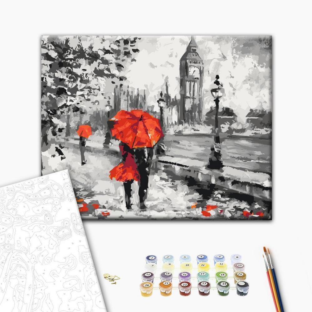 Obraz do samodzielnego malowania - Zakochani w Londynie