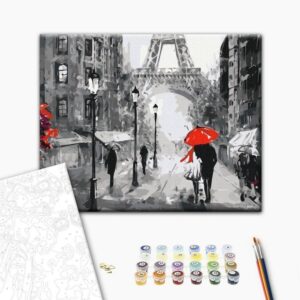 Obraz do samodzielnego malowania - Zakochani w Paryżu