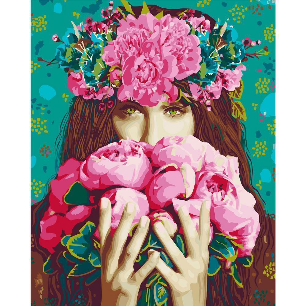 Obraz do samodzielnego malowania - Zielonooka kobieta