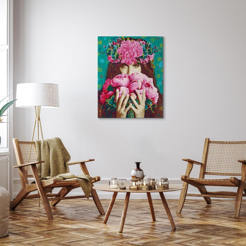 Obraz do samodzielnego malowania - Zielonooka kobieta