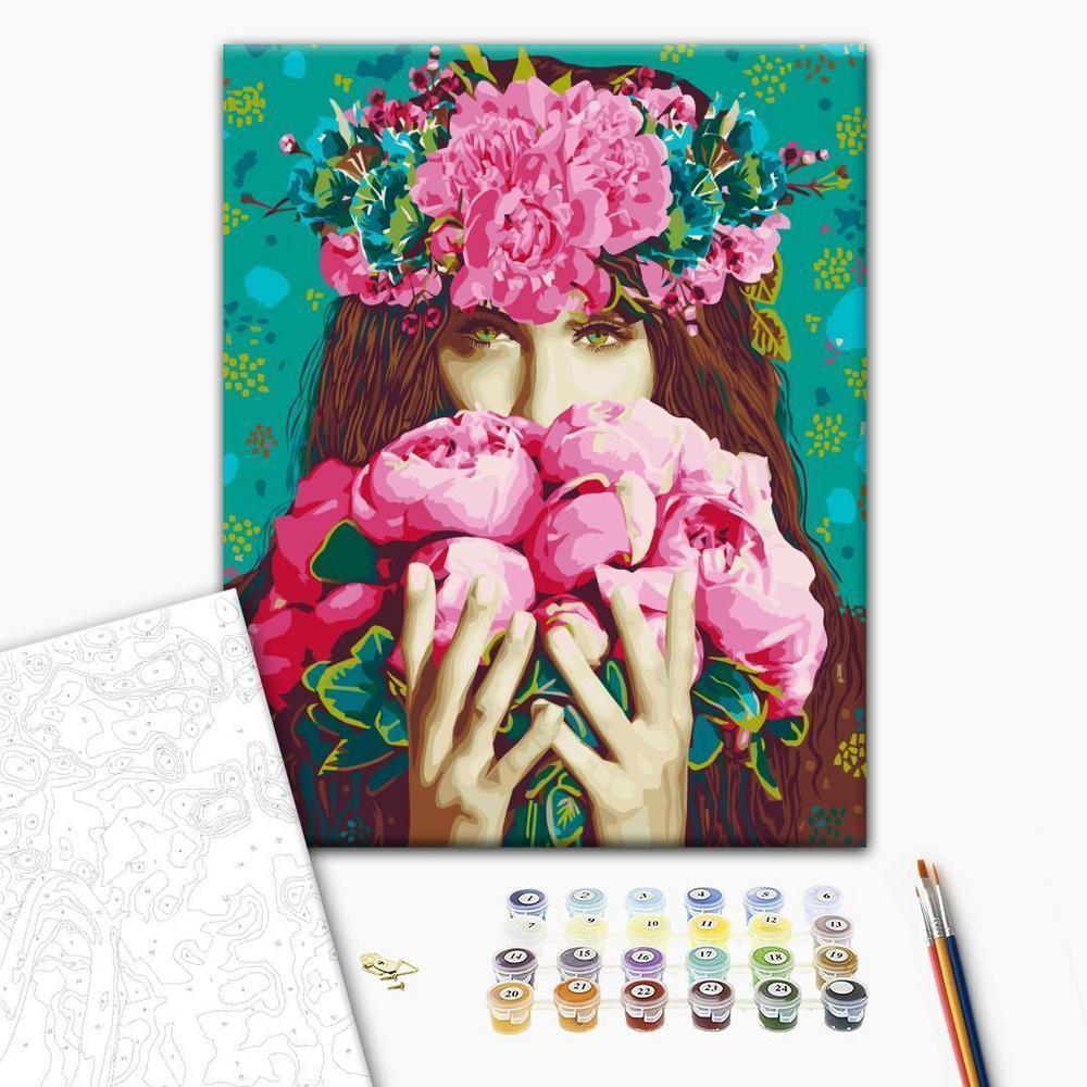 Obraz do samodzielnego malowania - Zielonooka kobieta