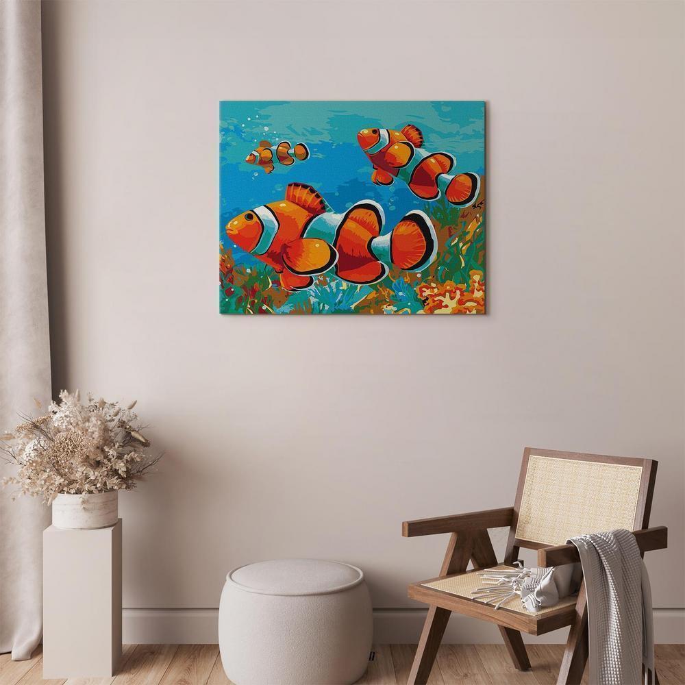 Obraz do samodzielnego malowania - Złote rybki