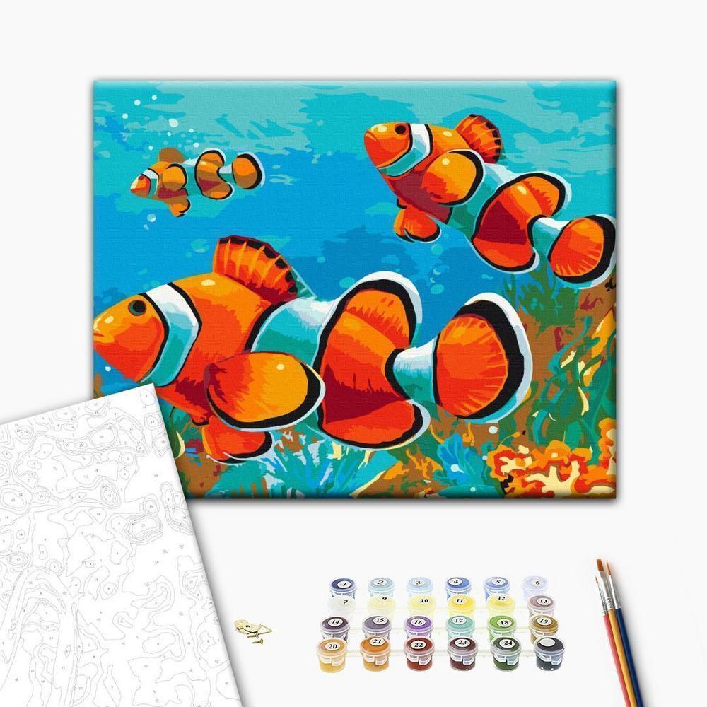Obraz do samodzielnego malowania - Złote rybki