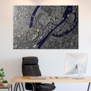 Obraz na korku - Centrum Kopenhagi [Mapa korkowa]