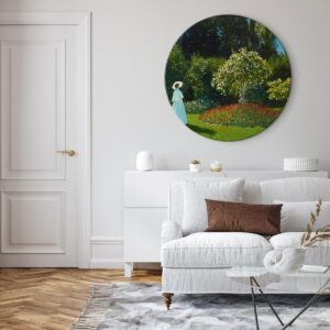 Obraz okrągły - Claude Monet – Kobieta w ogrodzie