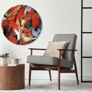 Obraz okrągły - Franz Marc – Lisy