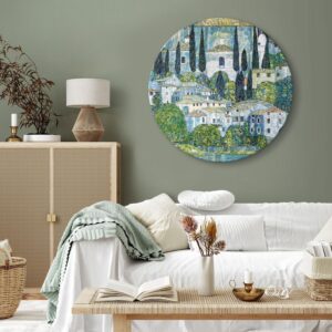 Obraz okrągły - Gustav Klimt – Kościół w Cassone