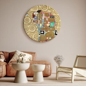 Obraz okrągły - Gustav Klimt – Spełnienie