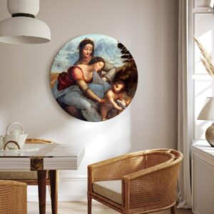 Obraz okrągły - Leonardo da Vinci – Święta Anna Samotrzecia