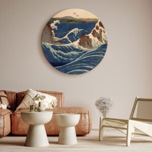 Obraz okrągły - Utagawa Hiroshige – Wir w Naruto