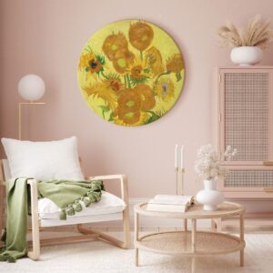 Obraz okrągły - Vincent van Gogh – Martwa natura: wazon z piętnastoma słonecznikami