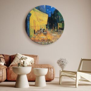 Obraz okrągły - Vincent van Gogh – Taras kawiarni w nocy