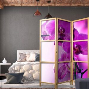 Parawan japoński - Fioletowe orchidee I