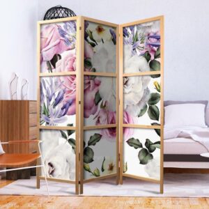 Parawan japoński - Kwiecista polana japoński