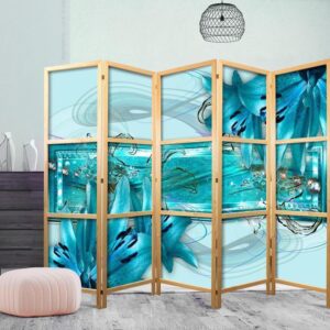 Parawan japoński - Lilie w błękicie II