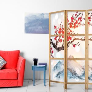 Parawan japoński - Styl japoński: Góra Fudżi