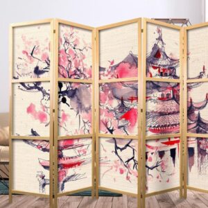 Parawan japoński - W świątyni