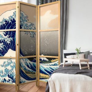 Parawan japoński - Wielka fala w Kanagawie I