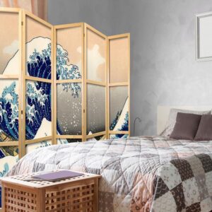 Parawan japoński - Wielka fala w Kanagawie II