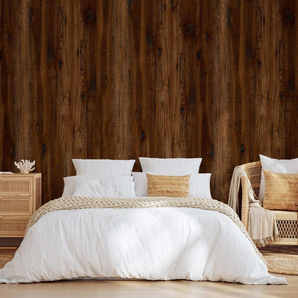 Tapeta - Ciemne drewno