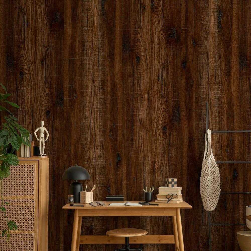 Tapeta - Ciemne drewno