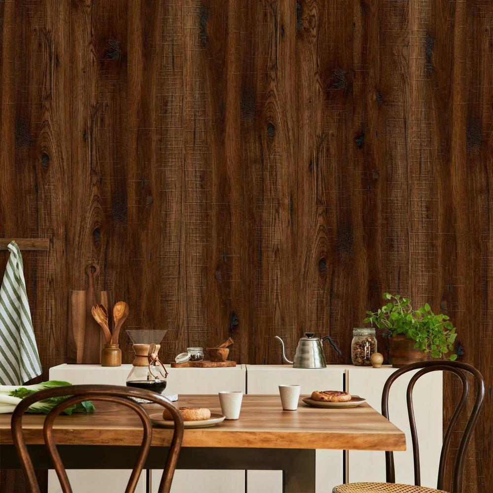 Tapeta - Ciemne drewno