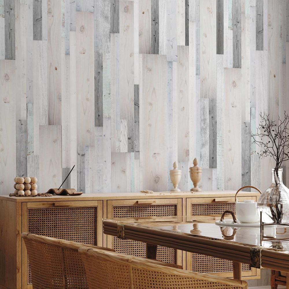 Tapeta - Drewniana osłona