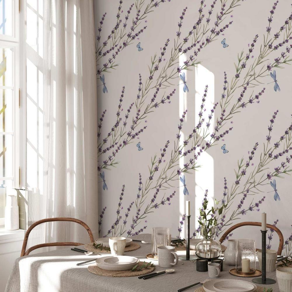 Tapeta - Motyle wśród lawendy