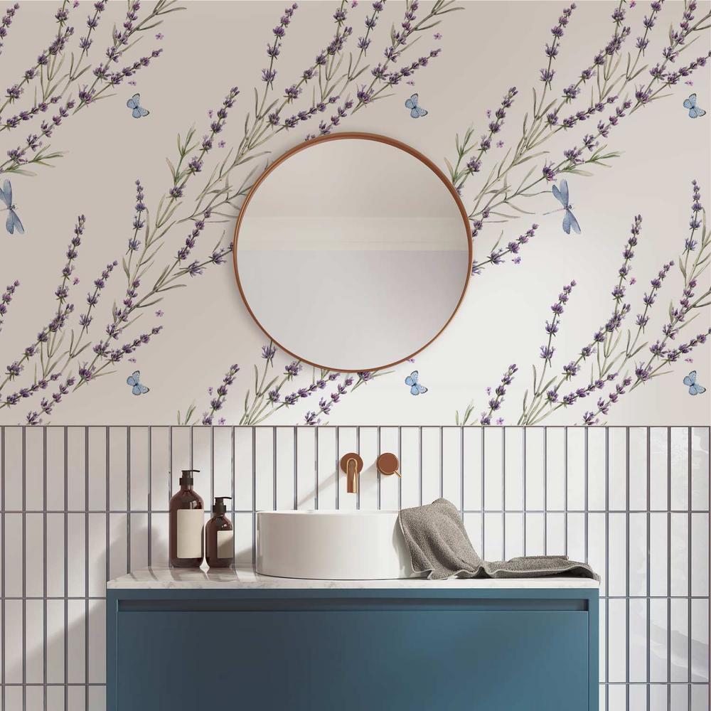 Tapeta - Motyle wśród lawendy