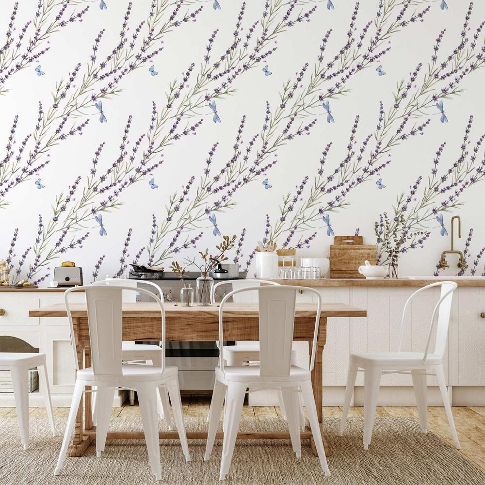 Tapeta - Motyle wśród lawendy